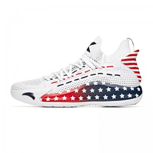 Anta KT5 Klay Thompson "Stars and Stripes" Low Basketball Sneakers - White/Red