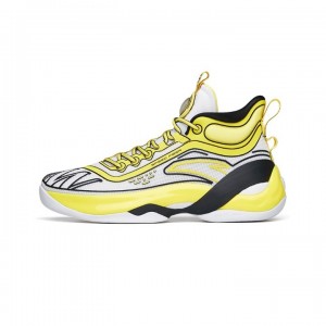  Anta KT7 “Sea King Thompson" 2022 Klay Thompson High Top Basketball Sneakers - White/Yellow