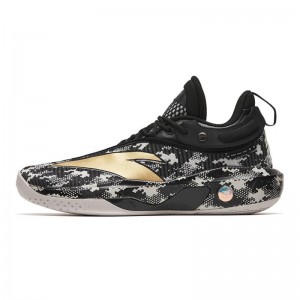  Anta KT8 Klay Thompson Basketball Sneakers - Camouflage gold/Black