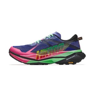 Anta Guanjun 2025 猎隼Saker 2 Elite Men's Carbon Plate Trail Running Shoes - Blue/Pink/Green