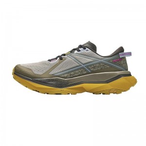 Anta Guanjun 猎隼Saker 2 Elite Men's Carbon Plate Trail Running Shoes - Gray/Ivy Green