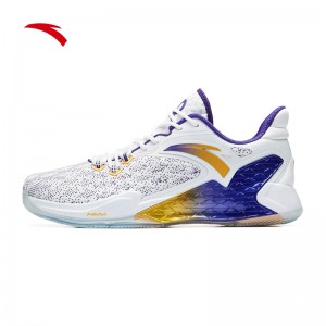 2019 Summer Anta Rajon Rondo RR5  Lakers NBA Basketball Shoes - White/Purple/Yellow