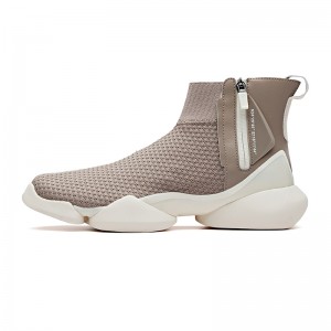 Anta 2019 Spring New Men's UFO "Creation" Sock-like Fashion Basketball Causal Shoes - Grey/White