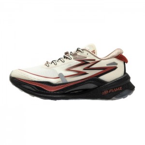 361° Flame 4X4 Men's Carbon Plate Trail Running Shoes - Beige/Black