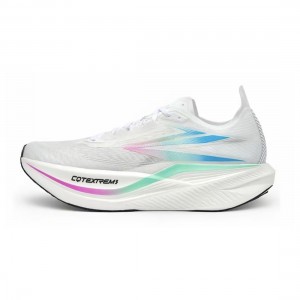 361° Flame Double Marathon Racing Shoes - White/Blue/Pink