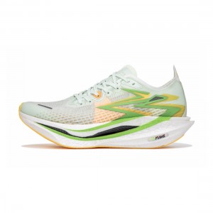 361° Flame 4 Unisex Marathon Racing Shoes - White/Green