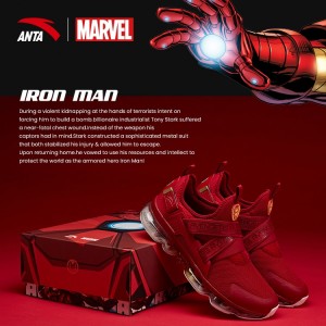 Anta X Marvel "IRON MAN" Running Shoes Anta SEEED Running Sneakers