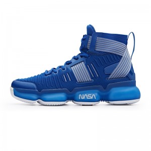 Anta x NASA Seeed Series Men's Professional High Top Basketball Sneakers - Blue