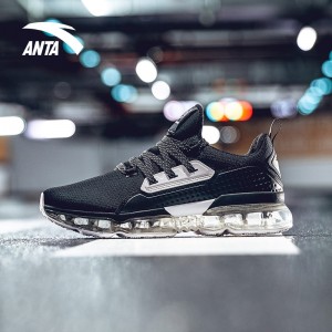 Anta X NASA INSIGHT Air Cushion Running Shoes - Black/White | Anta SEEED Running Sneakers