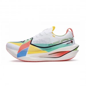 Xtep 160X 7.0 Pro New Color Marathon Racing Shoes - White/Green/Blue/Pink