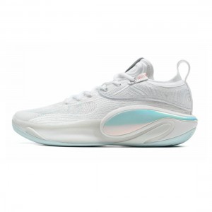 Xtep 2025 JLIN6 Basketball Sneakers - White/Silver/Water Blue