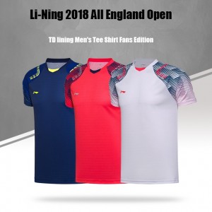 Li-Ning 2018 All England Open TD lining Men's Tee Shirt Fans Edition