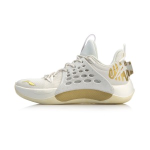 2018-19 Season CBA Championship Glory Sonic VII Low Professional Basketball Shoes - White/Gold