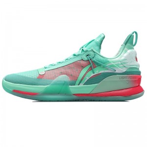 Li-Ning 2021 SPEED VII Premium Summer Men's Professional Basketball Competition Sneakers - Pink/Green