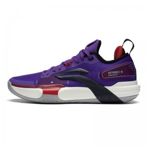 Li-Ning 2022 SPEED IX Premium Men's Professional Basketball Competition Sneakers - Purple