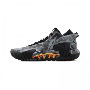 Li-Ning 2021 BADFIVE2 x AAPER Men's Low Basketball Sneakers - Black/Gray