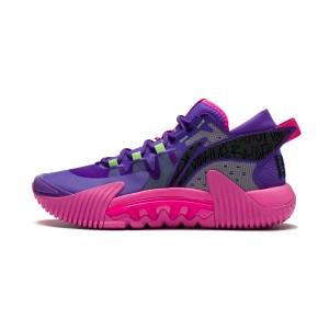 Li-Ning 2022 兵不厌诈 BADFIVE2 Low Men's Basketball Sneakers - Purple/Pink