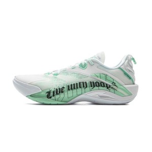 Li-Ning 2025 BADFIVE Guerrilla1 Super Men's Low Outdoor Basketball Shoes - White/Green