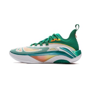 LiNing 2025 BADFIVE Hunting 1S Men's Low Outdoor Basketball Shoes - White/Green