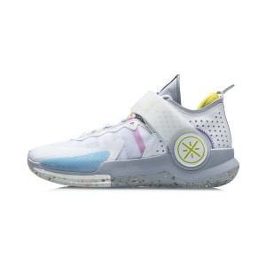 Li-Ning 2021 Way of Wade Fission VII Professional Basketball Game Shoes - White/Gray