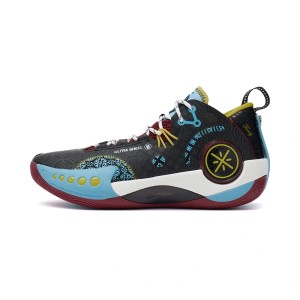 Wade Shadow 3 Men's Low Basketball Court Sneakers - Black/Blue