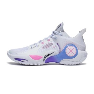 Li-Ning Way of Wade Fission 8 Professional Basketball Game Shoes - White/Blue/Purple/Pink