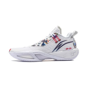LiNing Way of Wade Fission 9 Men's Low Basketball Game Shoes - White