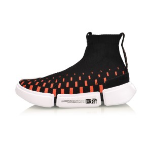 China Li-Ning 2019 Spring New Paris Fashion Week Essence II Men's Basketball Culture Shoes - Black/White/Red