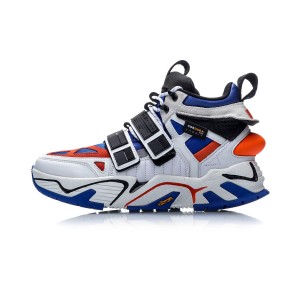 China Li-Ning New York Fashion Week Essence ACE+ Men's Basketball Casual Shoes - Blue/White/Orange