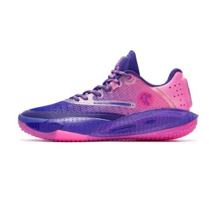China Qiaodan Fengci Rise Low Men's Basketball Shoes - Purple/Pink