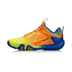 Li-Ning Men's Xtructure Badminton Training Sneakers - Orange/Blue | Lining 2018 New