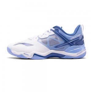 Li-Ning Sonic Boom OP Men's Low Badminton Shoes - White/Blue [AYZQ009-9]