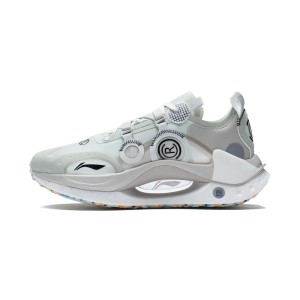 China Li-Ning 22SS Paris Fashion Week 绝影CRC Men's Fashion Running Shoes - White/Silver Gray