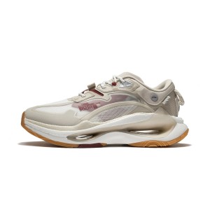 Li-Ning Of China SS2022 Fashion Show 超越 Infinity Men's Stylish Sneakers - Gray/Beige