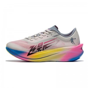 Qiaodan Feiying PB 4.0 Marathon Carbon Plate Racing Shoes - White/Pink
