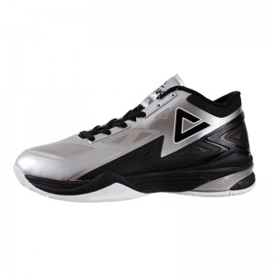 Peak Lightning II Professional Basketball Shoes - Black/Silver
