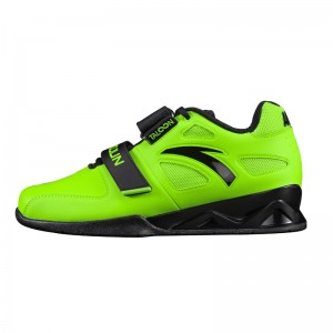 LUXIAOJUN X Anta 2021 New Men's Weightlifting Match Shoes - Fluorescent Green