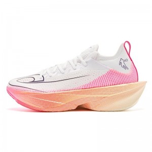 Qiaodan 2025 Feiying Plaid 2.0 Marathon Racing Shoes - White/Pink