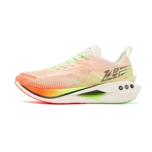 Qiaodan Feiying Pro Young Marathon Carbon Plate Racing Shoes - Orange/Green