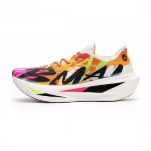 BMAI Carbon Fly 2 Marathon Racing Shoes - White/Pink/Black