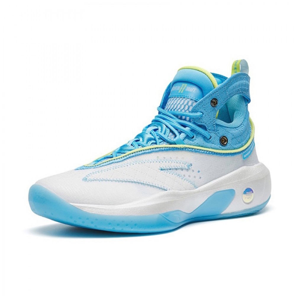 Anta KT8 Klay Thompson Basketball Sneakers - White/Blue/Yellow