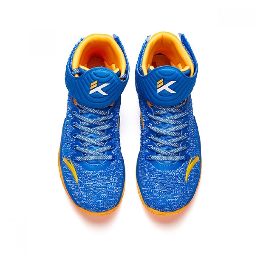 Anta 2017 Klay Thompson KT3 Professional Basketball Shoes- Blue/Yellow