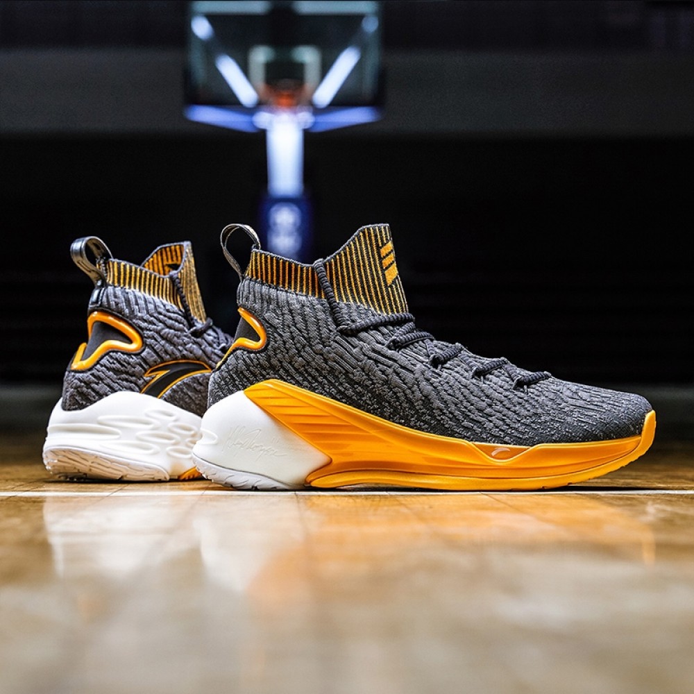 Anta Klay Thompson KT4 Men's Basketball Shoes Grey/Orange [18411014]