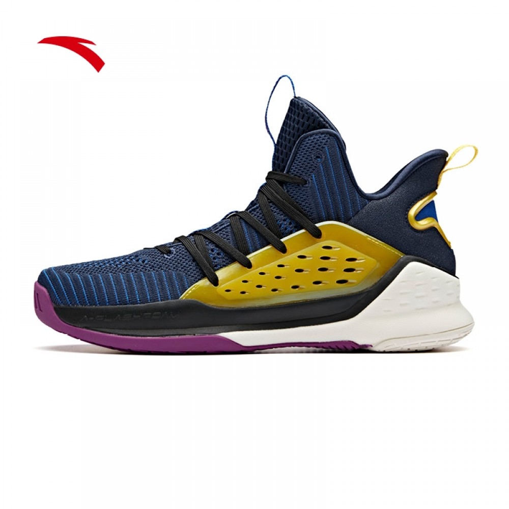 Anta 2019 KT4 Klay Thompson Splash Men's Basketball Shoes - Blue/Yellow