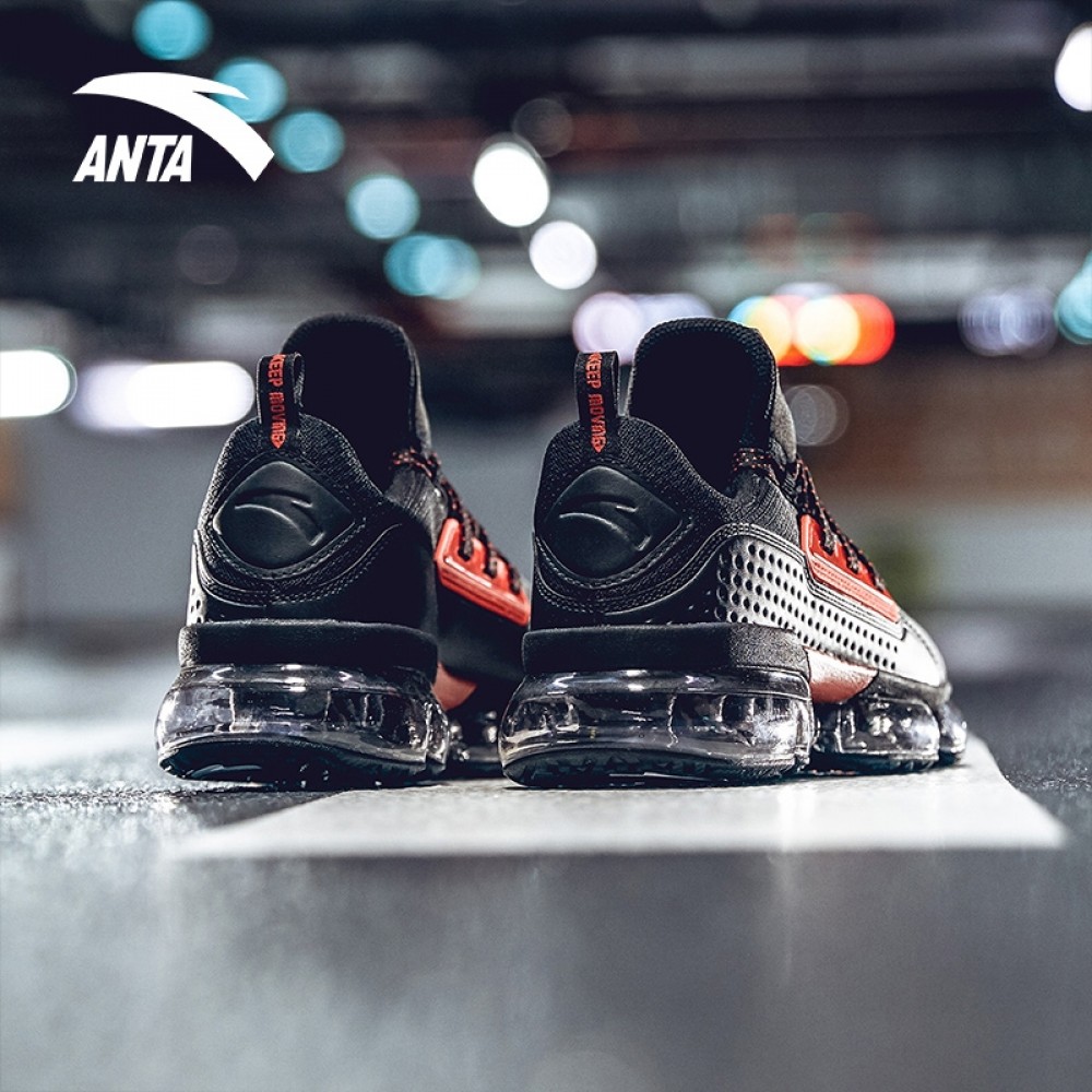 Anta X NASA INSIGHT Air Cushion Running Shoes - Black/Red | Anta SEEED ...