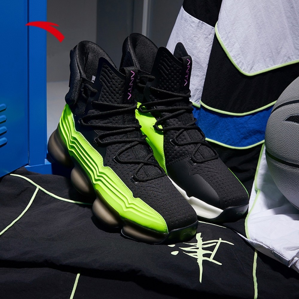 2020 Anta x NASA Blast-off Men's Basketball Shoes - Black/Green