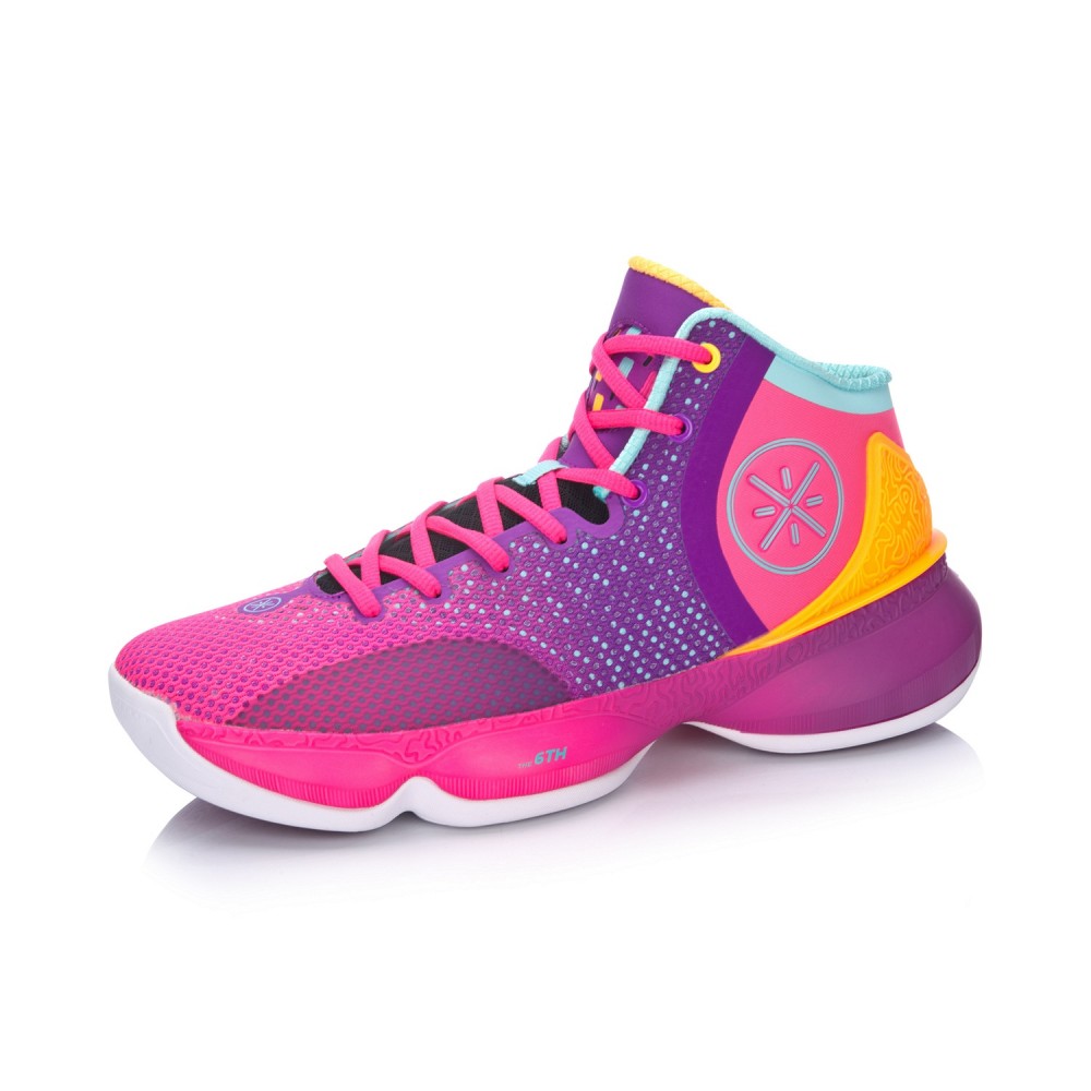 Li Ning 2017 Wade The Sixth Man II Mens Basketball Shoes - Pink/Purple/Blue