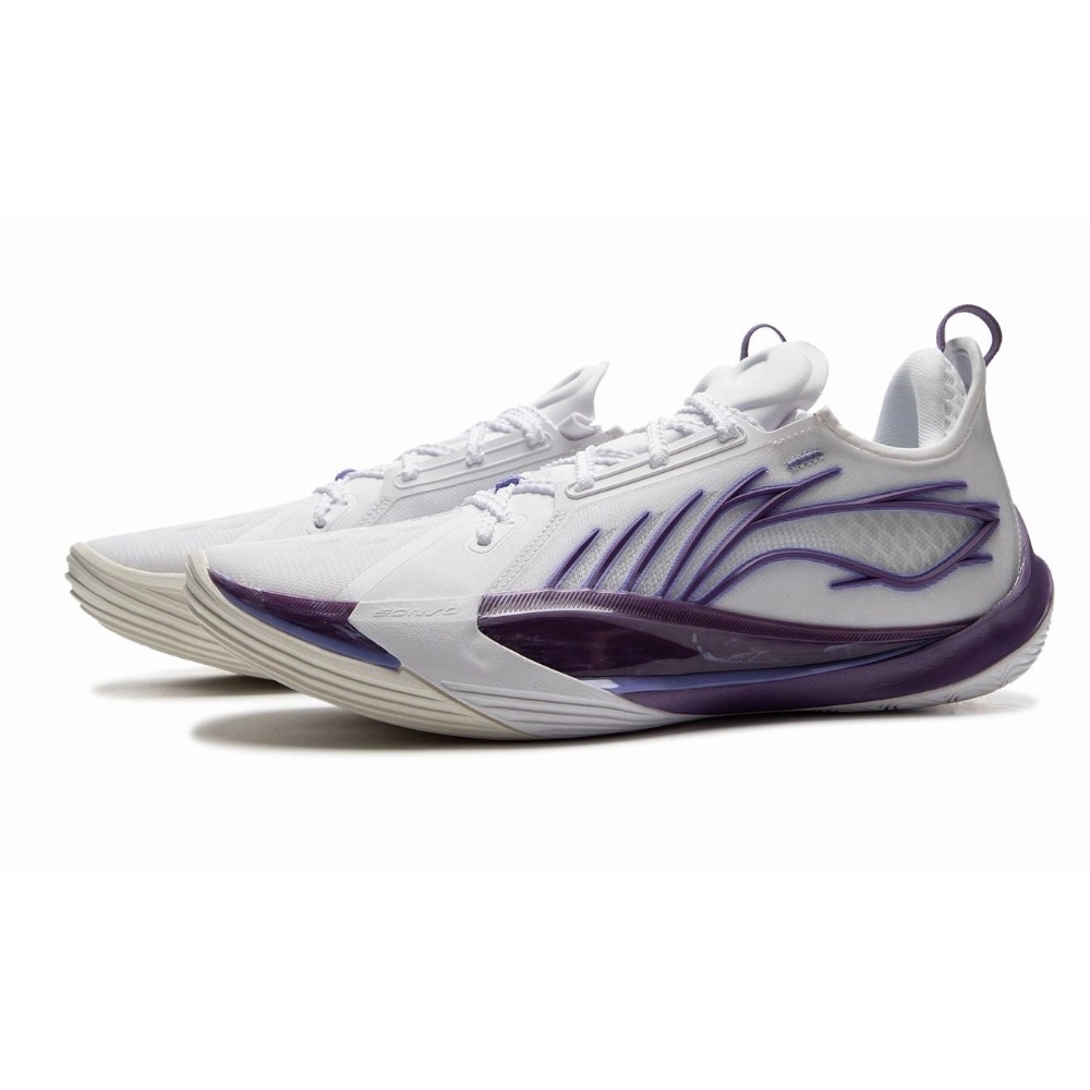 LiNing 2025 Sonic 13 Men's Low Basketball Shoes - White/Purple