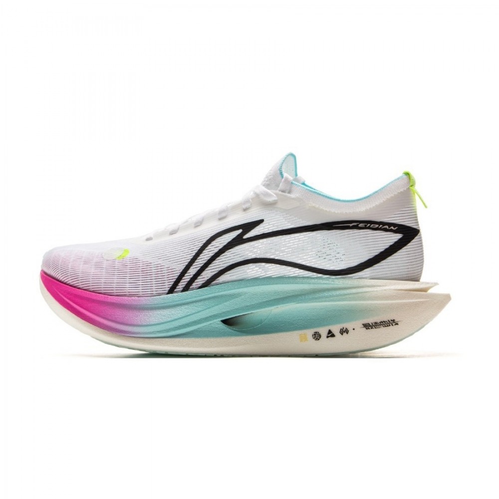 日本初の Li-Ning 2025 White/Pink/Blue - Elite 5 Feidian スパイク・シューズ