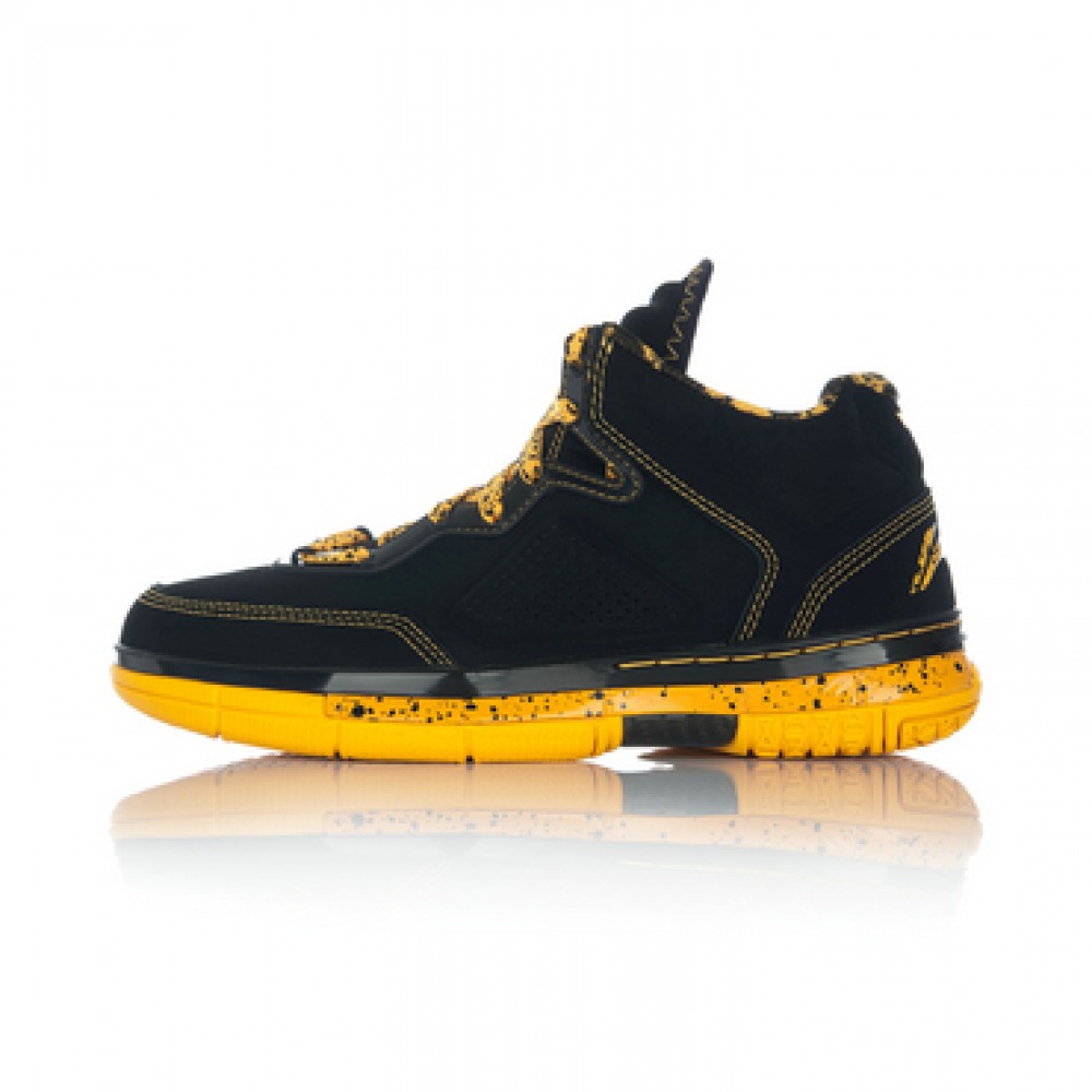 Li Ning WoW Way of Wade Caution Basketball Sneakers - Black/Yellow 